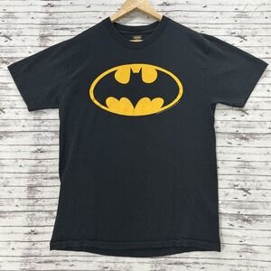 ANVIL VTG Batman Shirt Men's Large Black 1985 DC Comics Single Stitch Made USA